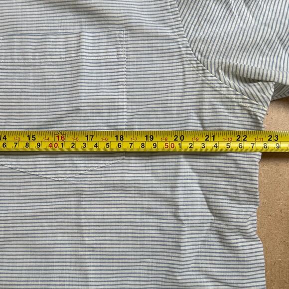 Patagonia Striped Button-Down Shirt Men's L Organic Cotton - Picture 6 of 7